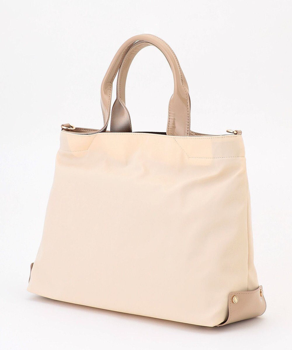 LA BAGAGERIE ツイルナイロン×エナメル 2WAYトートバッグ Mサイズ 