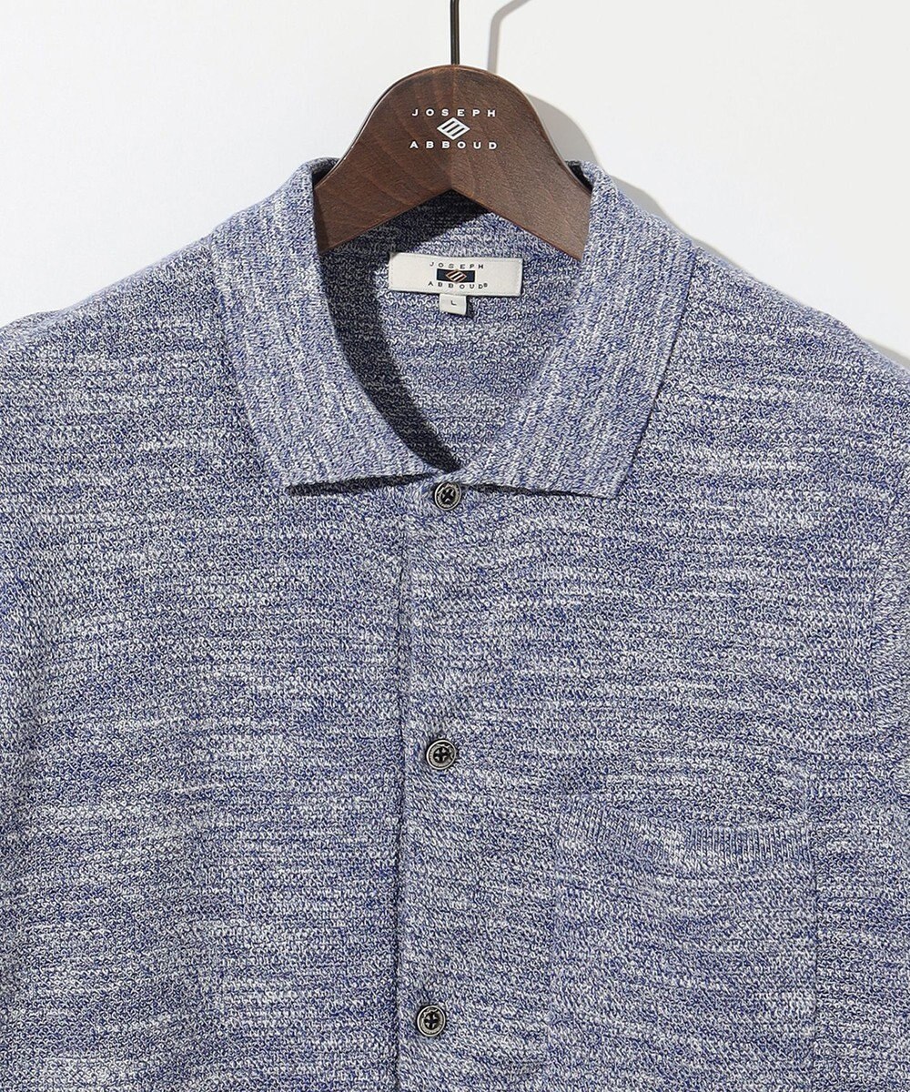 JOSEPH ABBOUD 【イタリア糸使用/軽い/洗える/サスティナブル】スラブギマ ニット シャツ 