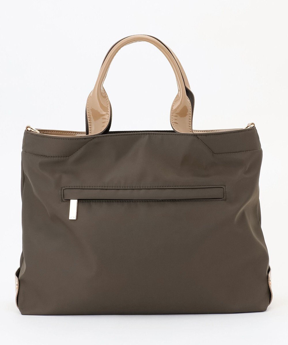 LA BAGAGERIE ツイルナイロン×エナメル 2WAYトートバッグ Mサイズ 