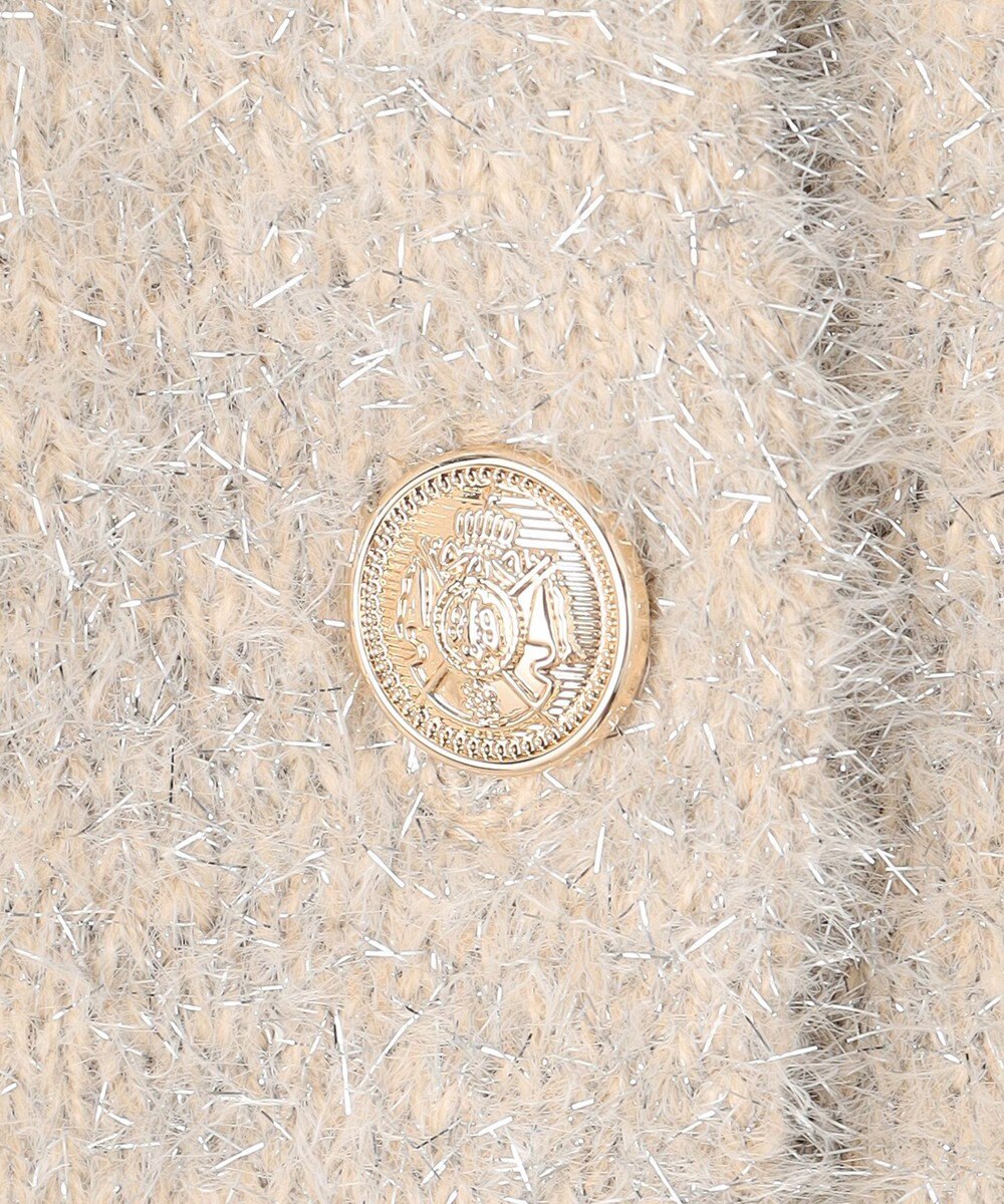 Feroux 【洗える】ラメシャギー カーディガン 