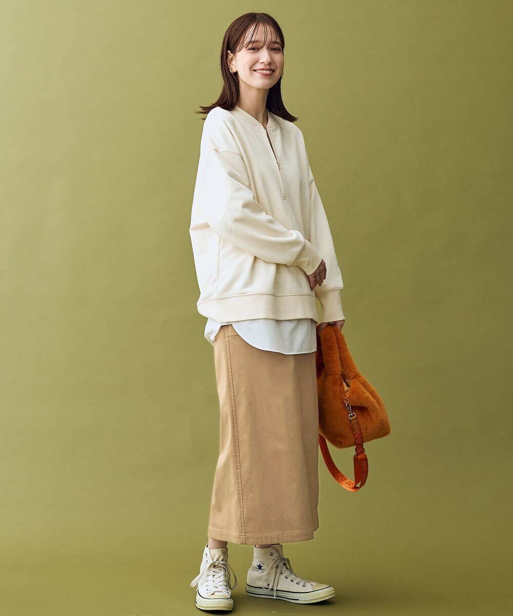 ANY ハーフジップスウェット 