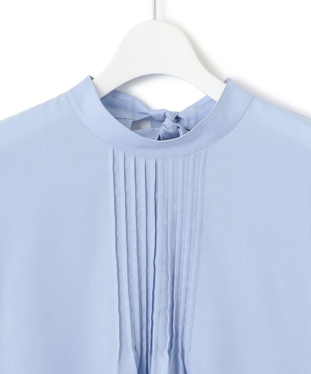 23区 L 【洗える】キュアセルツイル ピンタック ブラウス 