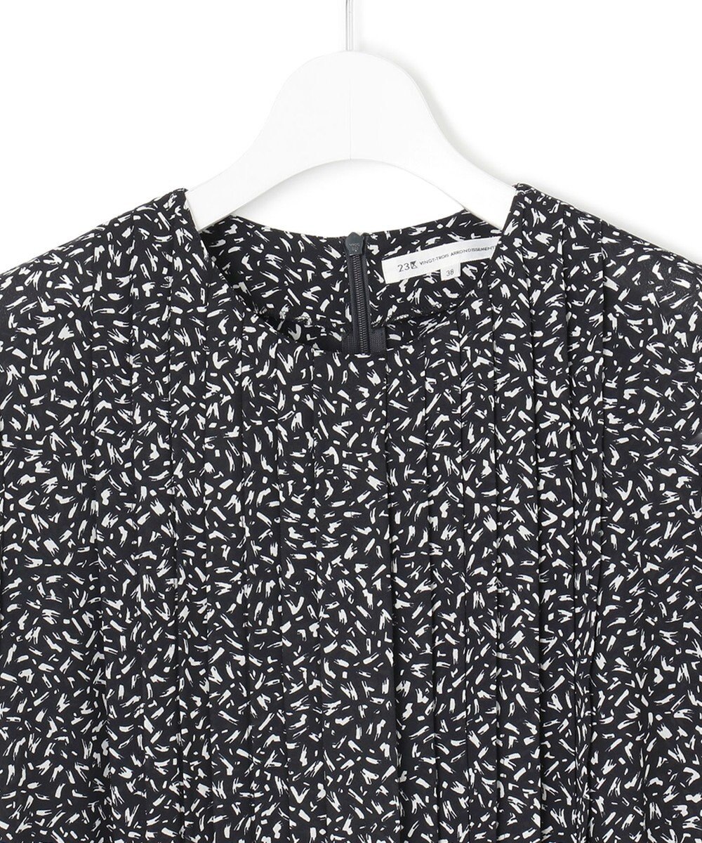 23区 L 【接触冷感/吸水速乾/洗える】ペインティングプリント ワンピース 