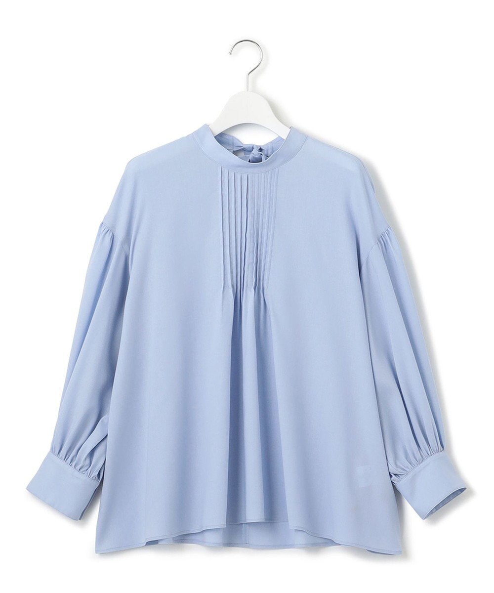 23区 L 【洗える】キュアセルツイル ピンタック ブラウス 