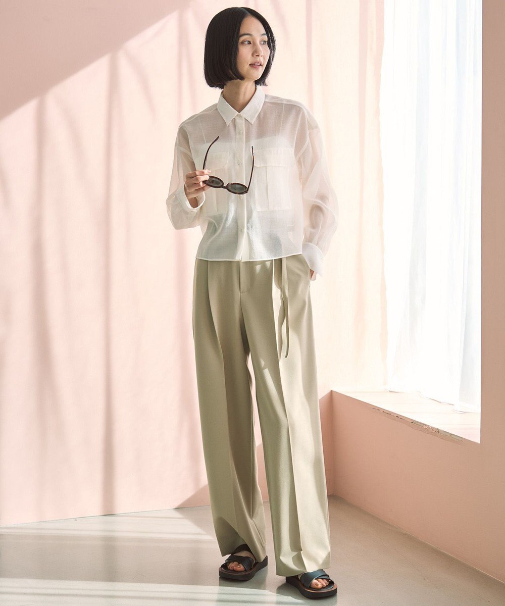 UNFILO シアークロップドシャツ 