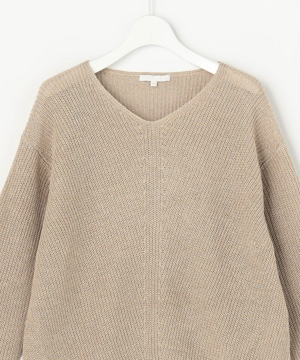 自由区 リネンミドルゲージプルオーバー ニット 