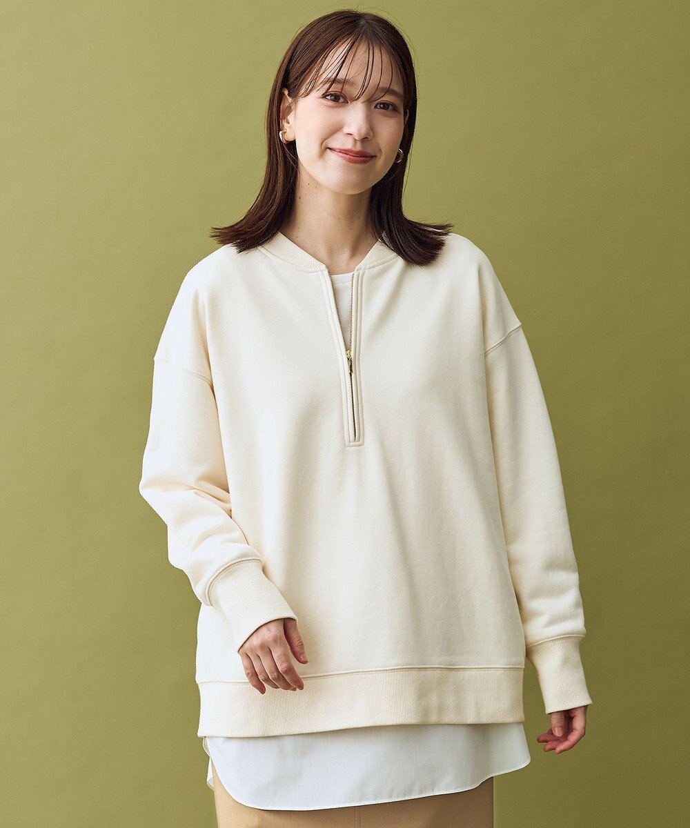 ANY ハーフジップスウェット 