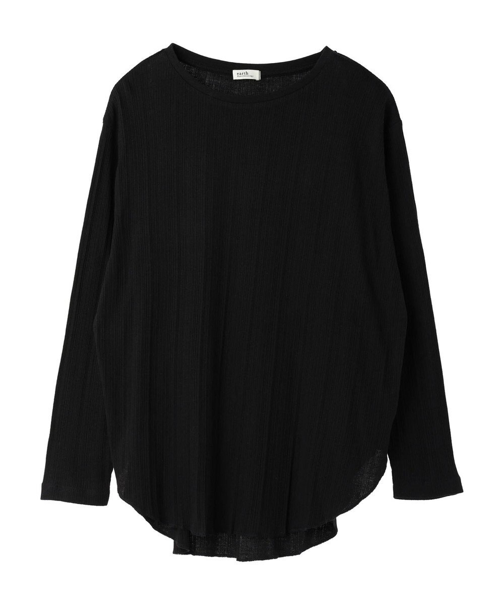 earth music&ecology コットンシアークルーネックプルオーバー 
