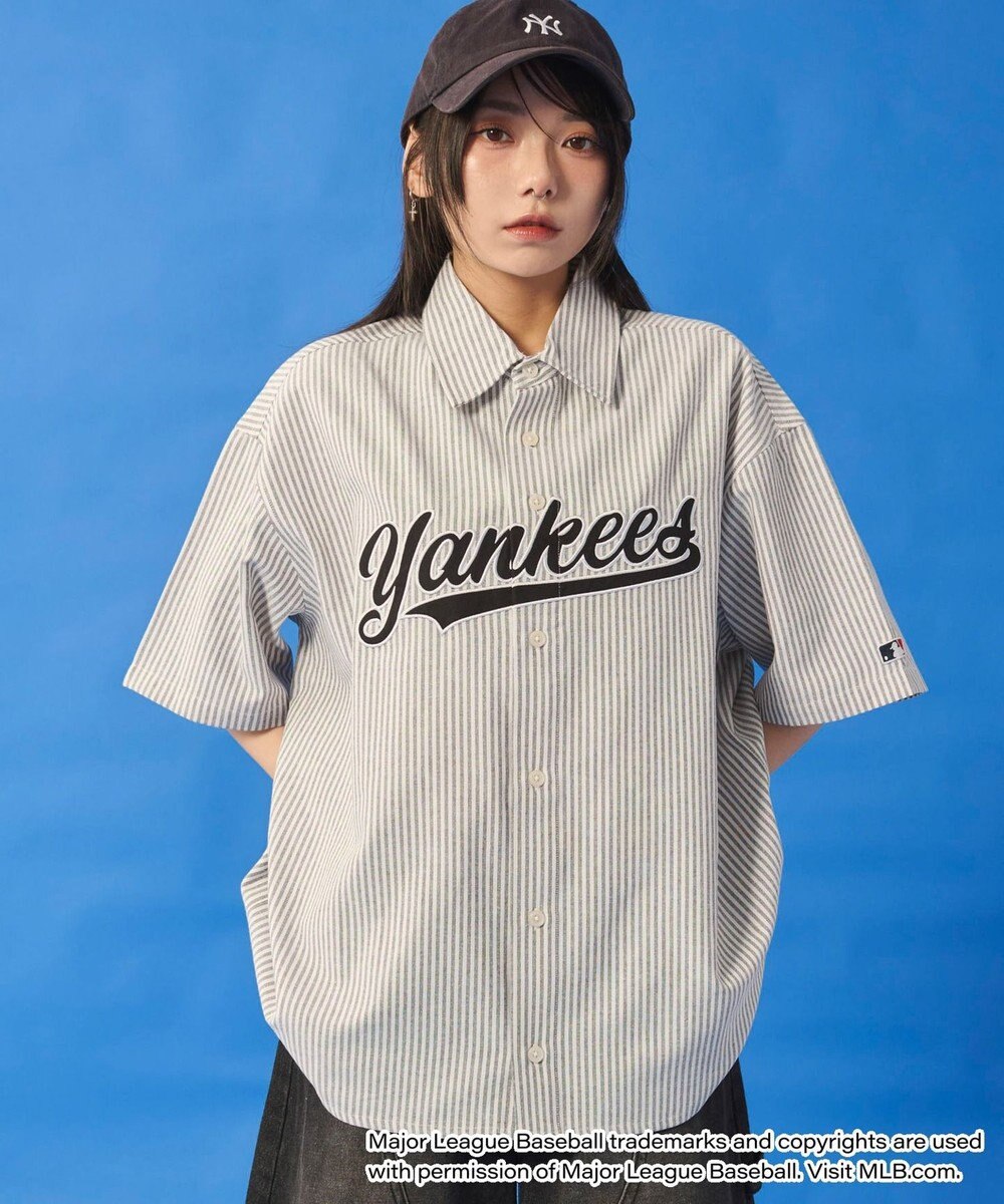 WEGO 【ユニセックス着用ITEM】別注MLBストライプグラフィックシャツ（SS） 