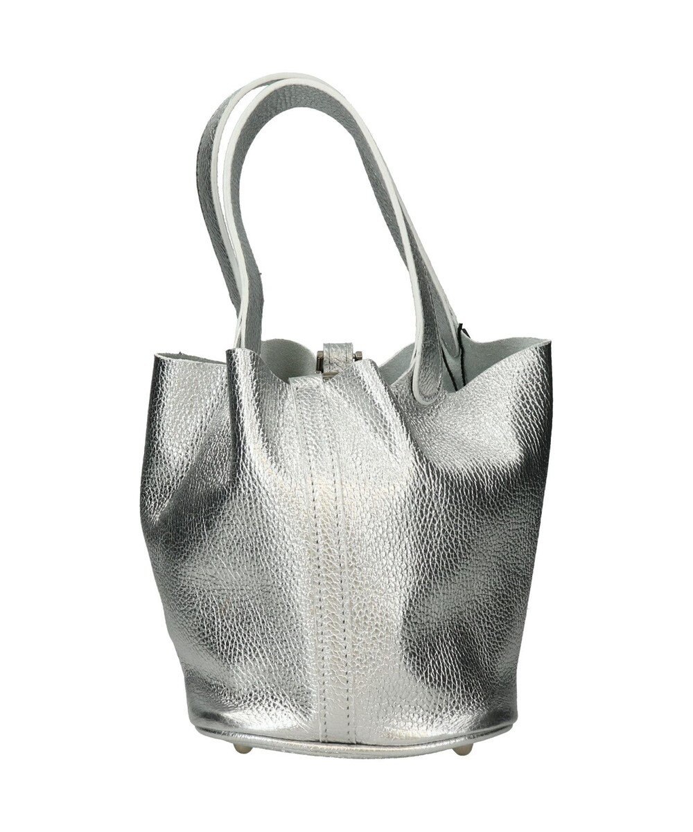 INTER-CHAUSSURES 【ANDREA CARDONE】メタリックレザーバケットバッグ 