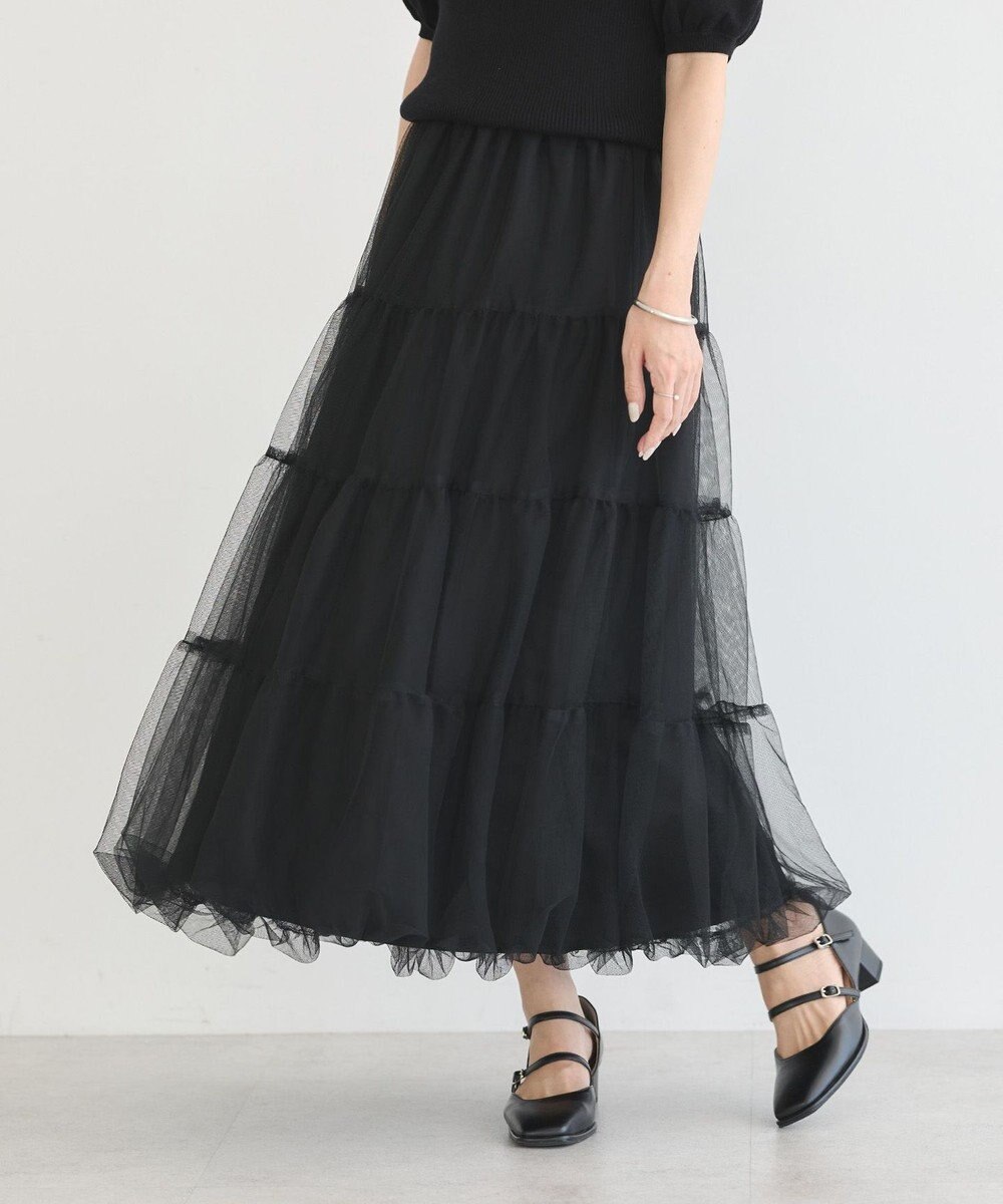 earth music&ecology チュールバルーンスカート 