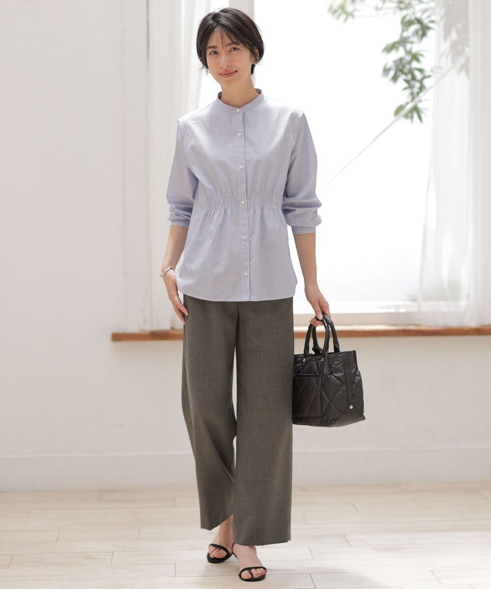 J.PRESS LADIES 【WEB限定】ストライプ シャーリング ブラウス 