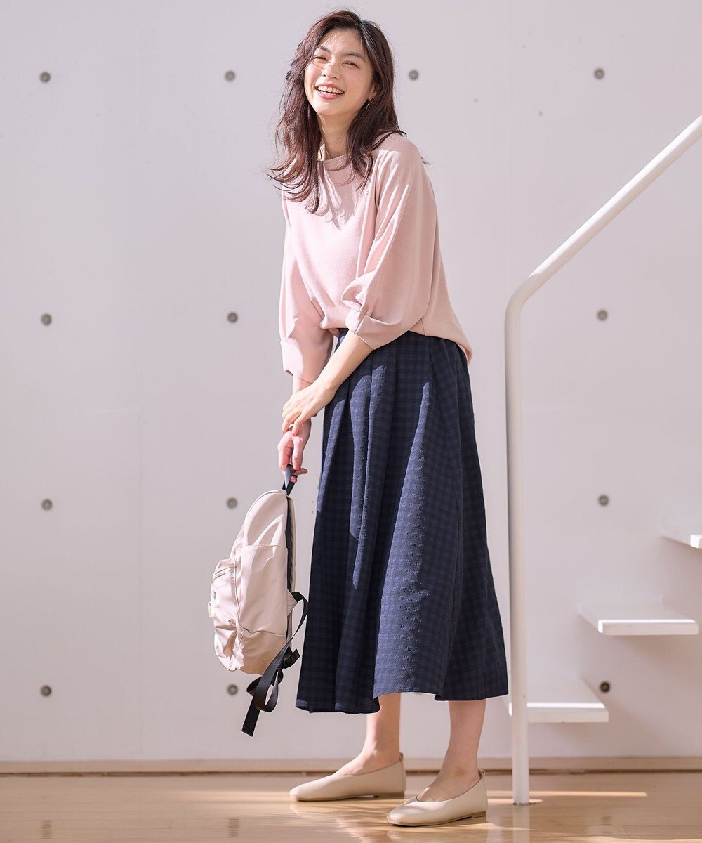 ANY 【ウエストゴム】ギンガムフレアスカート 