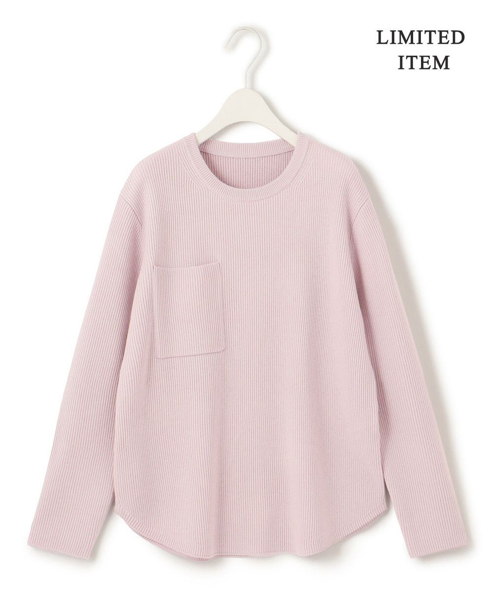 ICB 【WEB限定・洗える】ウールポリエステル クルーネックプルオーバー 