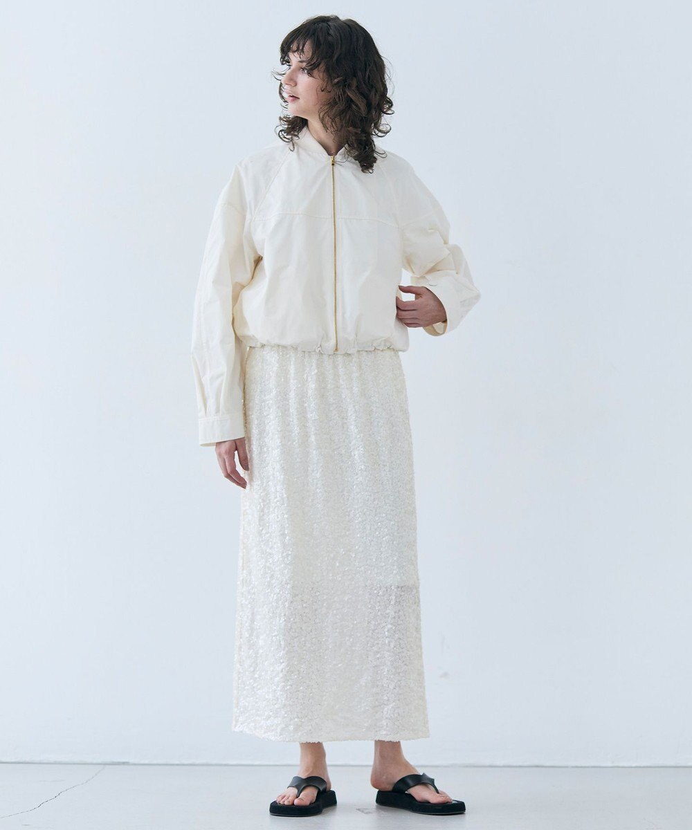 BEIGE， 【洗える】ALYSSUME / スパンコールストレッチニットスカート 