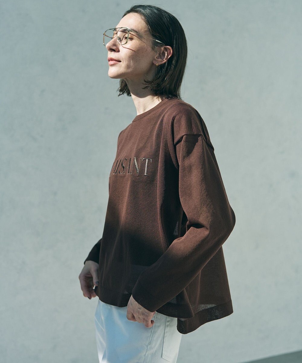 UNFILO シアーフォルムニット クルーネック 