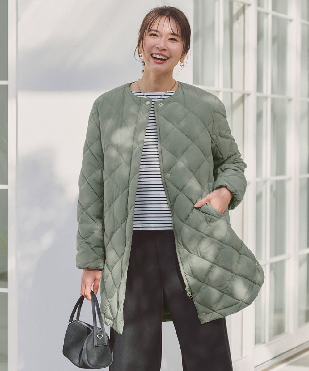 UNFILO L ハイツイストスムース バックZIP ボーダートップス 