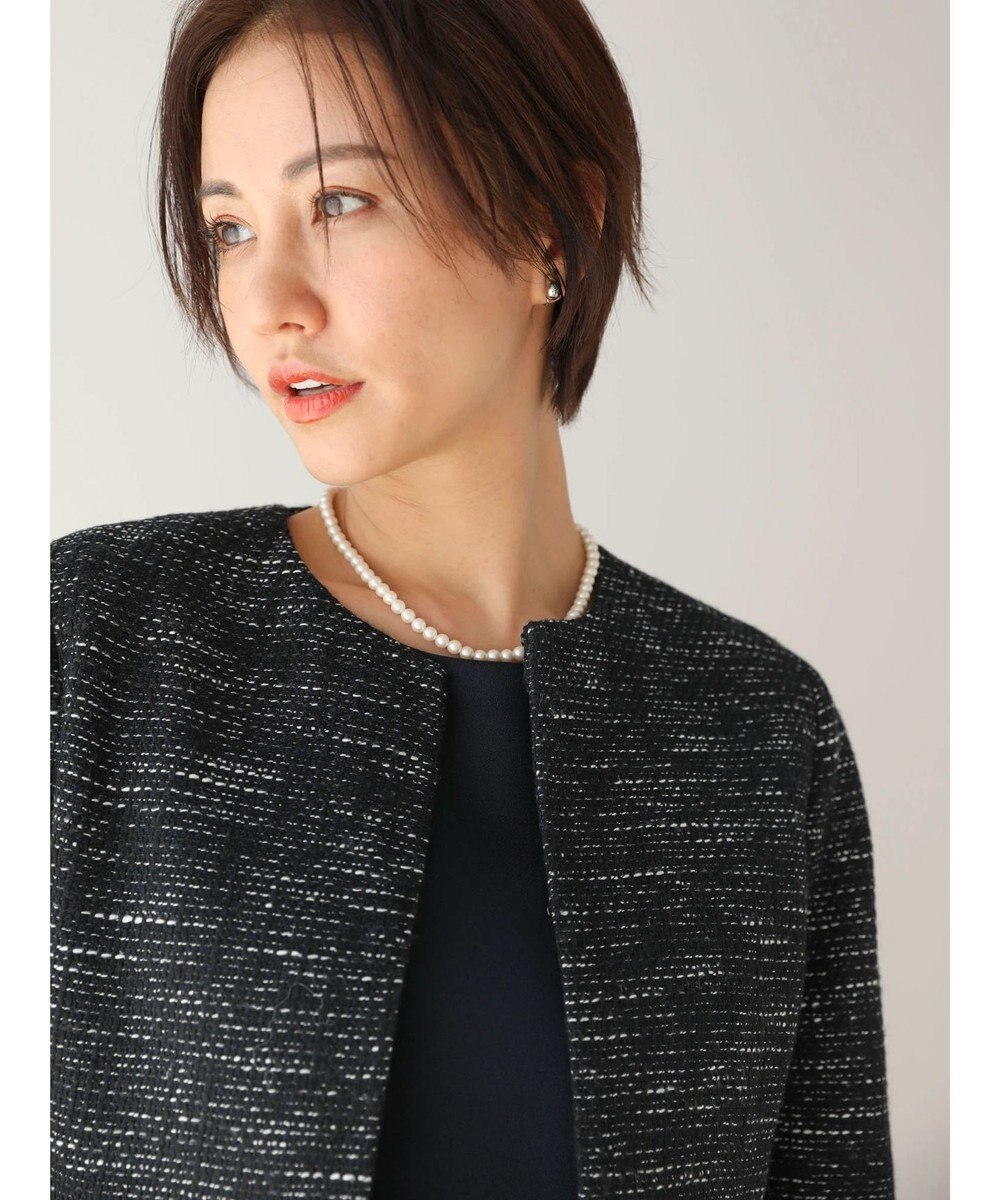 Green Parks ｅｆ－ｄｅ　ツィード調ノーカラージャケット 