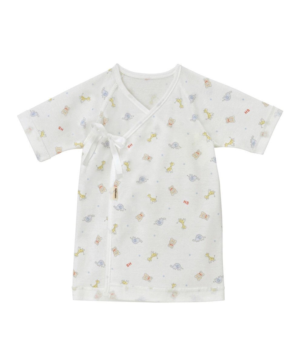 MIKI HOUSE HOT BISCUITS 【50-60cm】 フライス 短肌着 プリント柄 