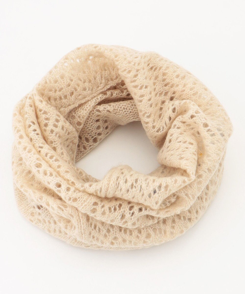 MOONBAT 【カシミヤ100%】2WAYレーシーニットスヌードマフラー 