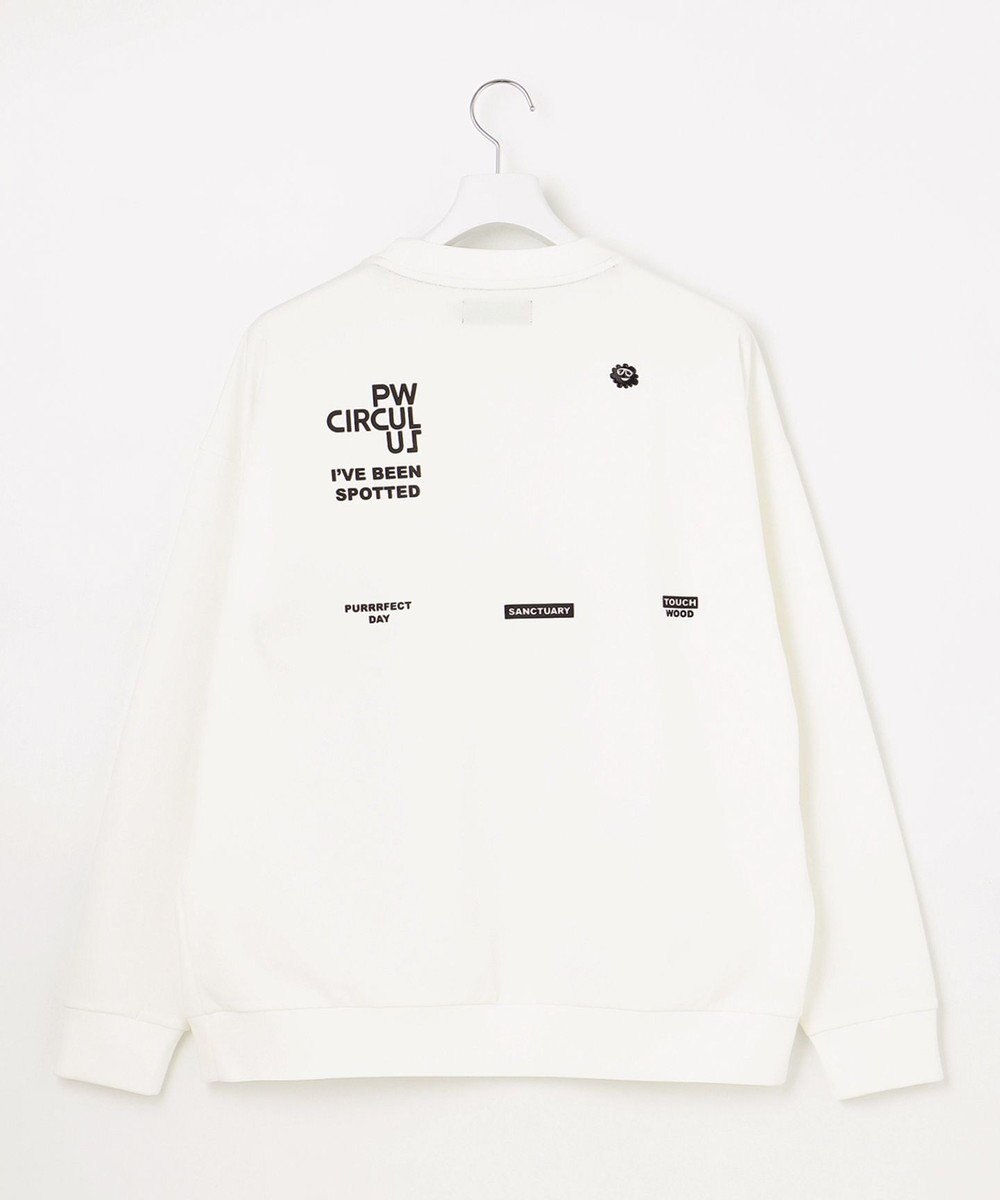 PW CIRCULUS 【MEN】【洗える】ロゴ クルーネック スウェット 