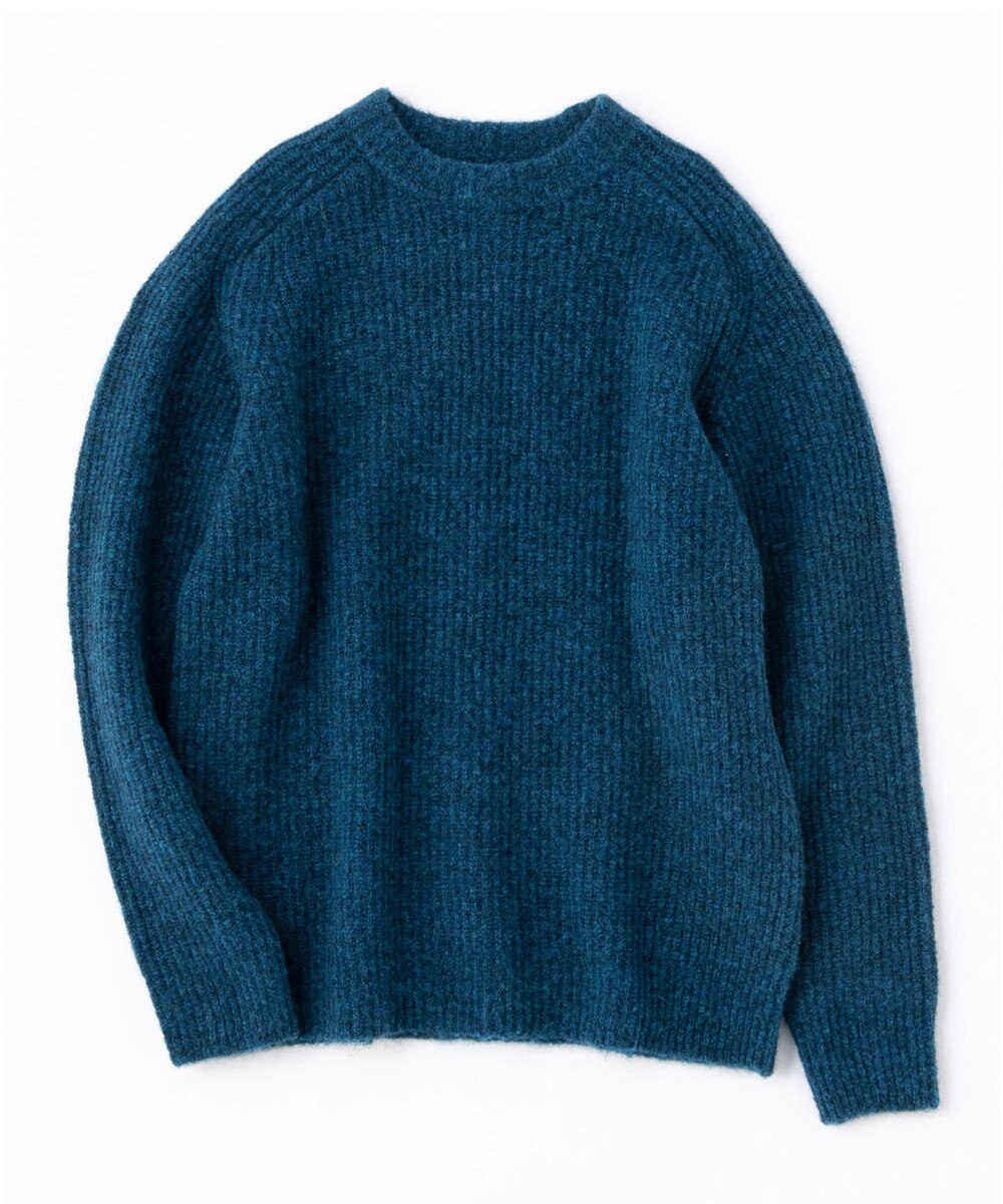 UNFILO MENS ヘアリー クルーネックニット 