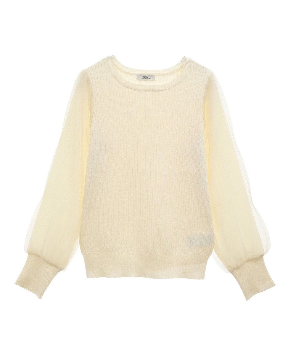 earth music&ecology マジョリカプリーツチュールニットプルオーバー 