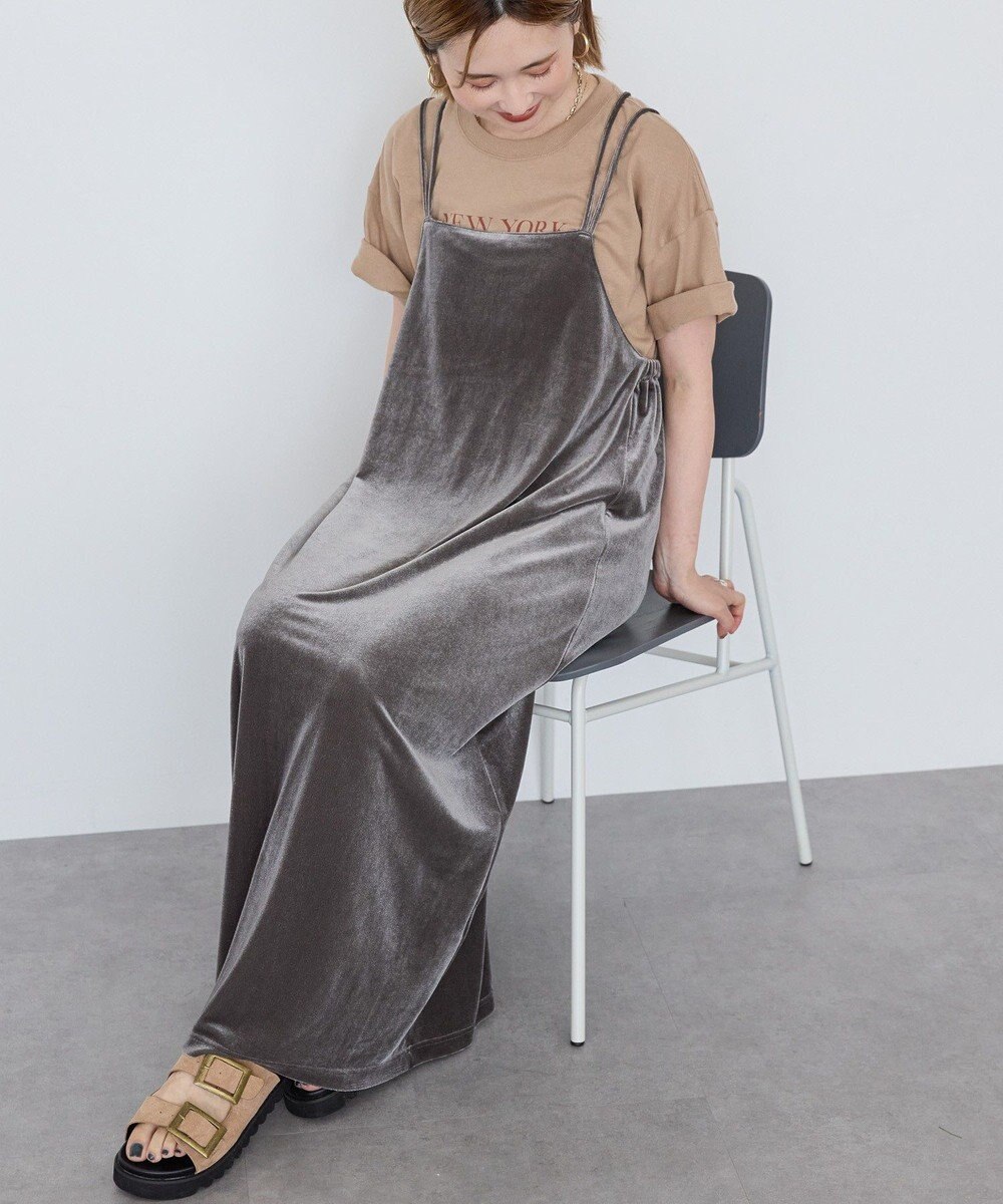 AMERICAN HOLIC ベロアキャミワンピース 