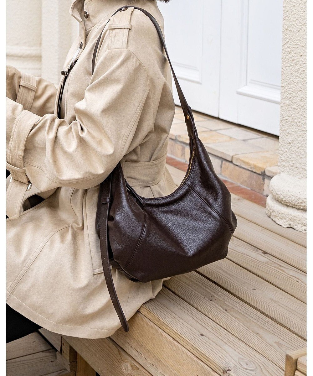 style code 【ペットボトル収納可能】[Lyrss/リルス] 牛革 ショルダーバッグ 