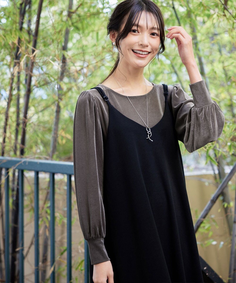 Tiaclasse 【洗える】ベロアチュールカットソートップス 