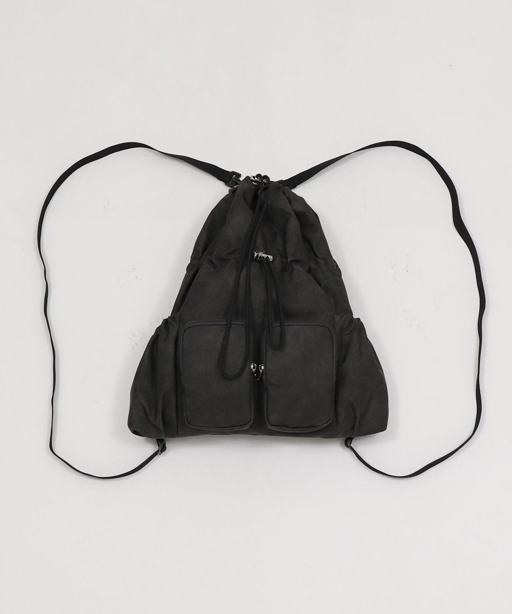 WEGO 【ユニセックス着用ITEM】2ポケットPUドロストナップサック 