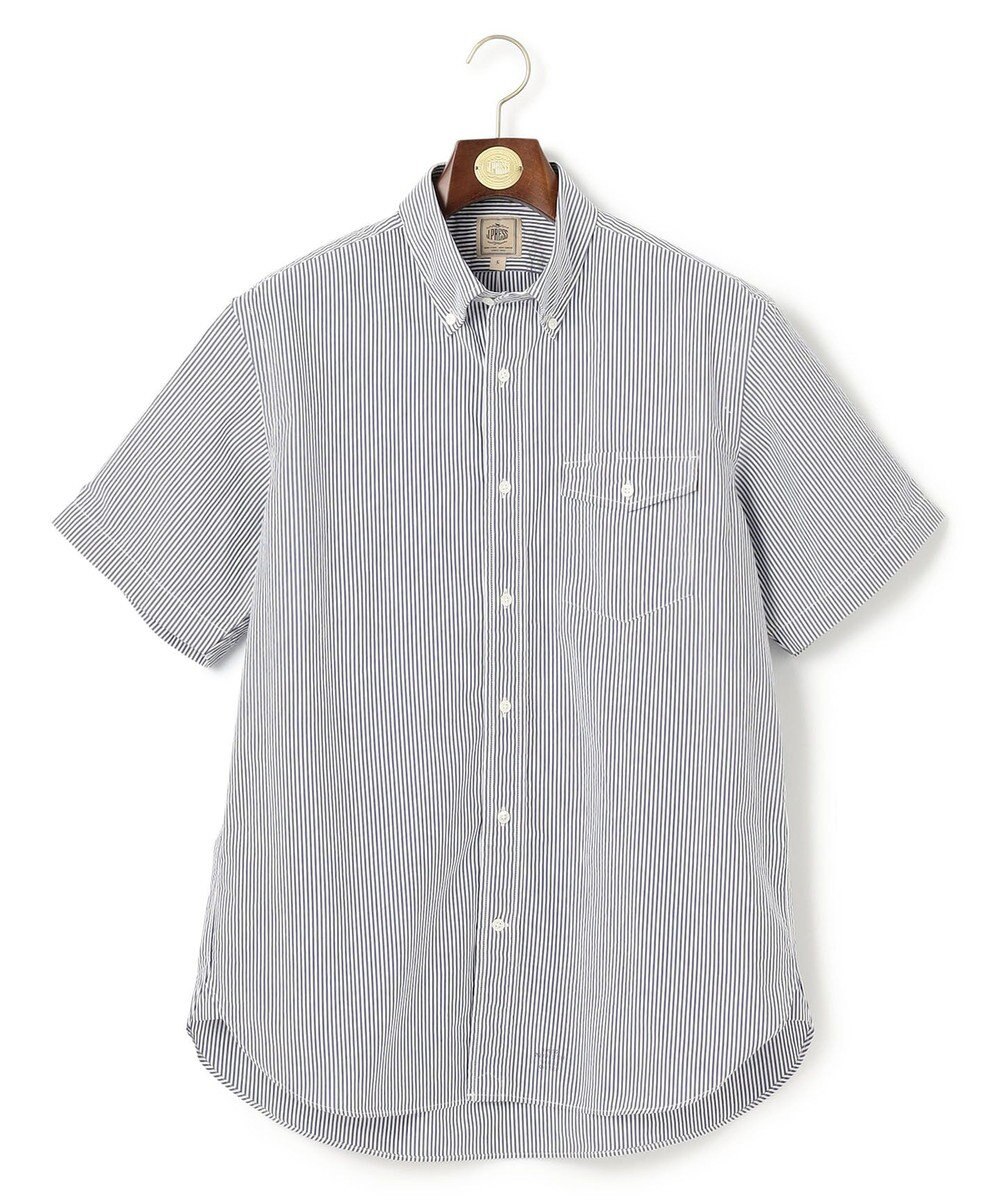 J.PRESS MEN 【クールマックス】サッカーストライプ／マイクロギンガムチェック シャツ/B.D 