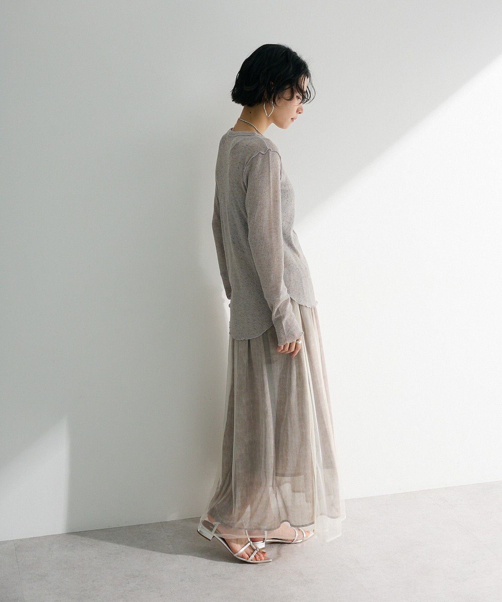 Green Parks シアーワッフルプルオーバー 