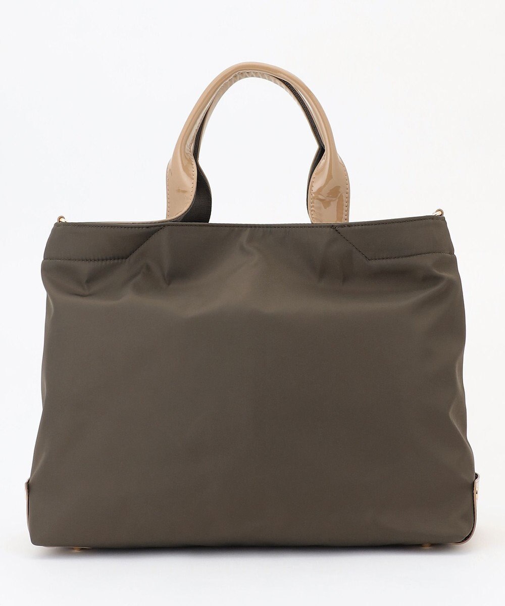 LA BAGAGERIE ツイルナイロン×エナメル 2WAYトートバッグ Mサイズ 