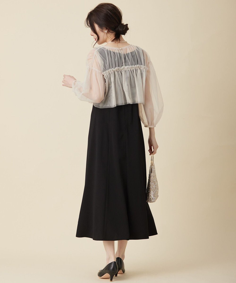 ANY SIS 【Lily Calin】チュールフリルトップス×ドレスセット 