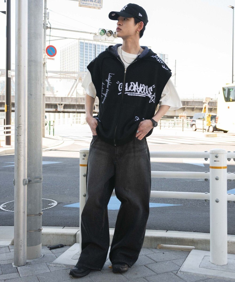 WEGO 【ユニセックス着用ITEM/MLサイズ展開】ジャガードノースリジップパーカー 