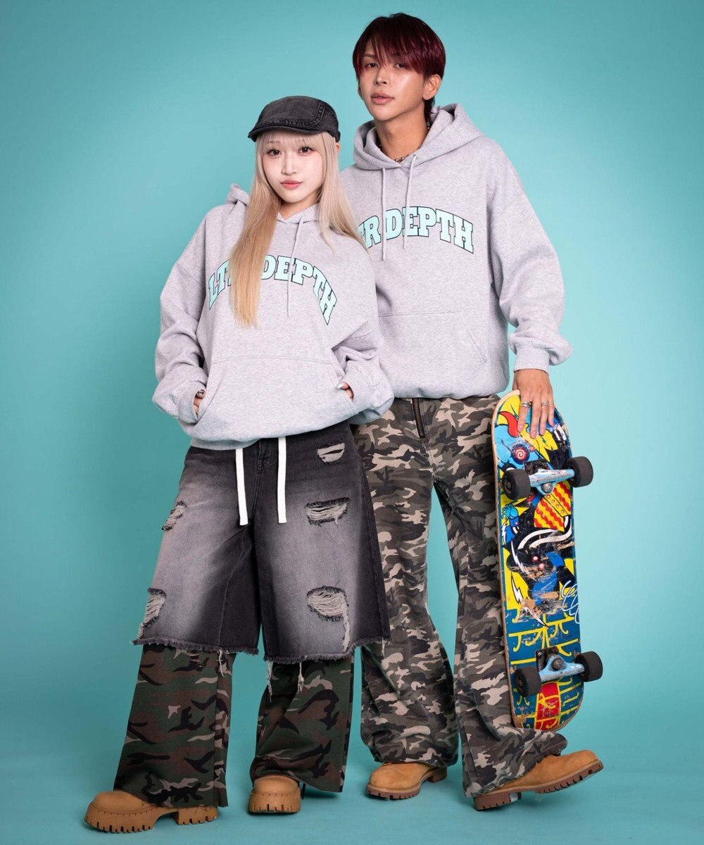 WEGO 【ユニセックス着用ITEM/MLサイズ展開】カレッジプルパーカー 