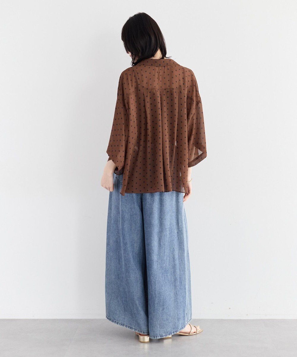 YECCA VECCA バイオ加工ヴィンテージデニムワイドパンツ 