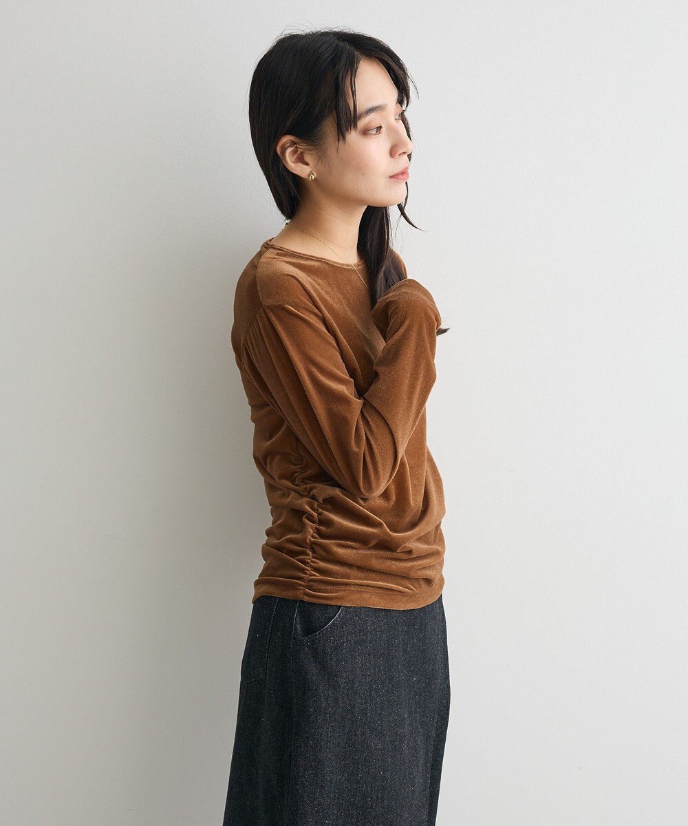 CRAFT STANDARD BOUTIQUE シアーベロアサイドギャザープルオーバー 