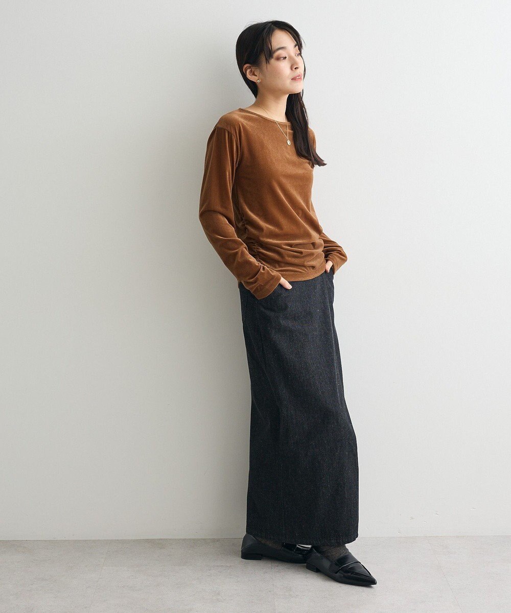 CRAFT STANDARD BOUTIQUE シアーベロアサイドギャザープルオーバー 