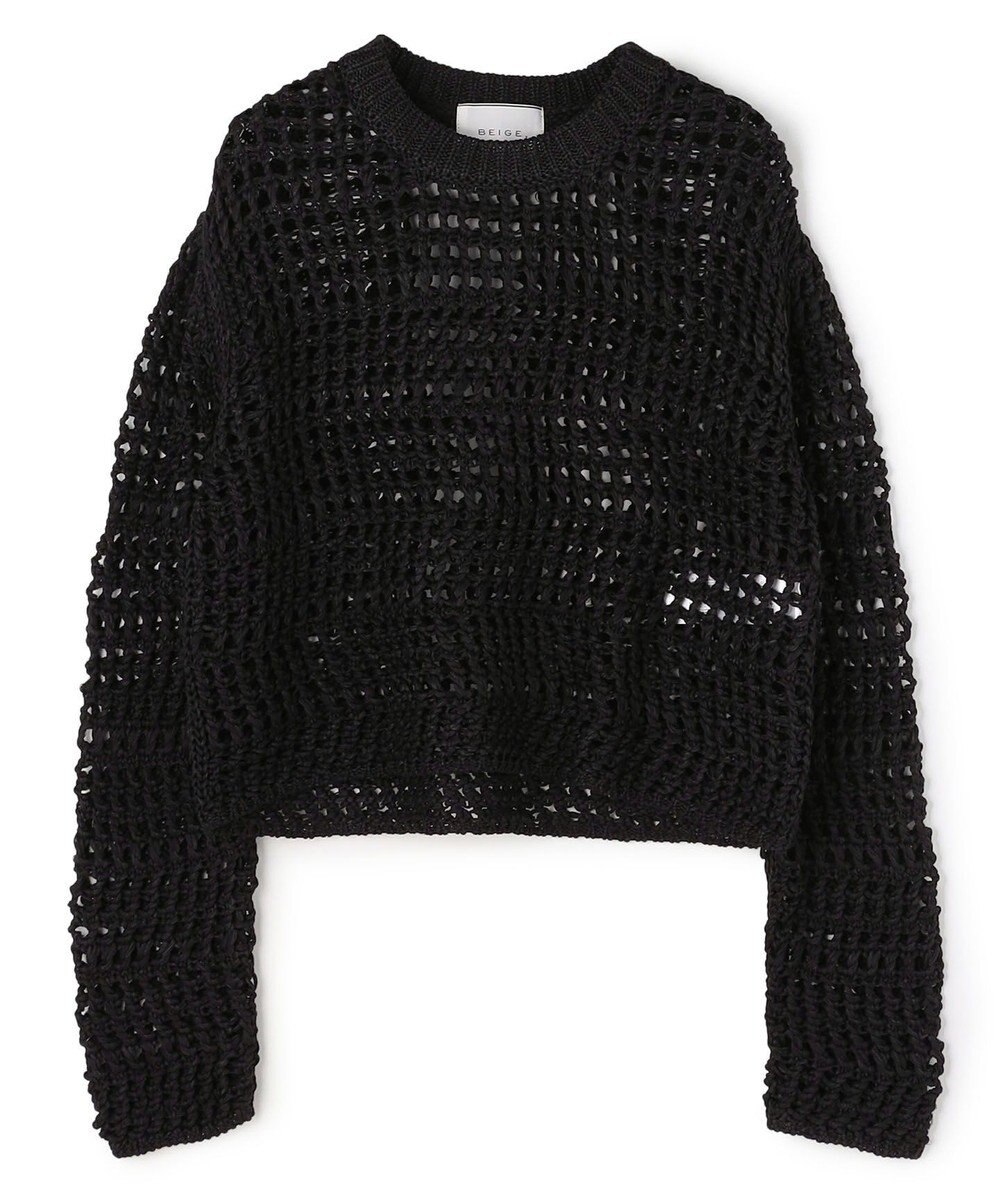 BEIGE， UVITE / コットンメッシュクロップドニット 