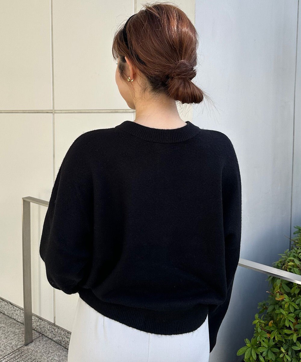 UNFILO 【新色追加/洗える】ふわふわニット パールボタンカーディガン 