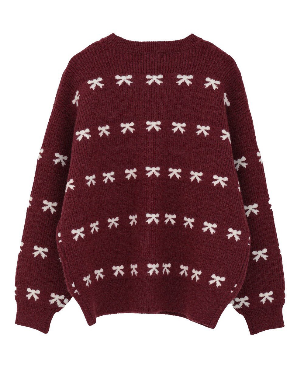 Green Parks ・ｓｗｉｎｇ　ｂｙ　リボンジャカードクルーニット 