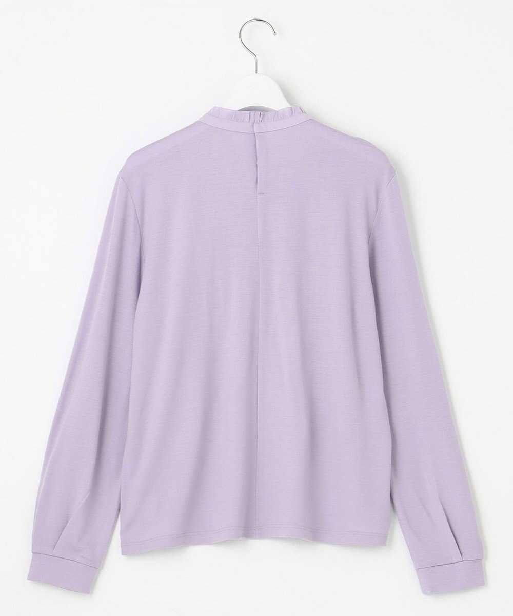 J.PRESS LADIES ウォッシャブルウール フリルネック カットソー 