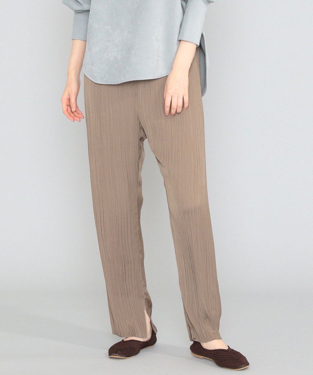 SHARE PARK LADIES 【洗える】アンティークサテンプリーツパンツ 