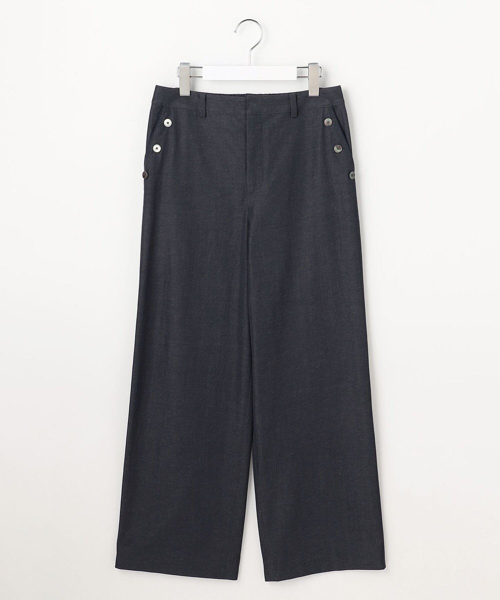 J.PRESS LADIES L 麻シェルドライ ワイド ストレート パンツ 