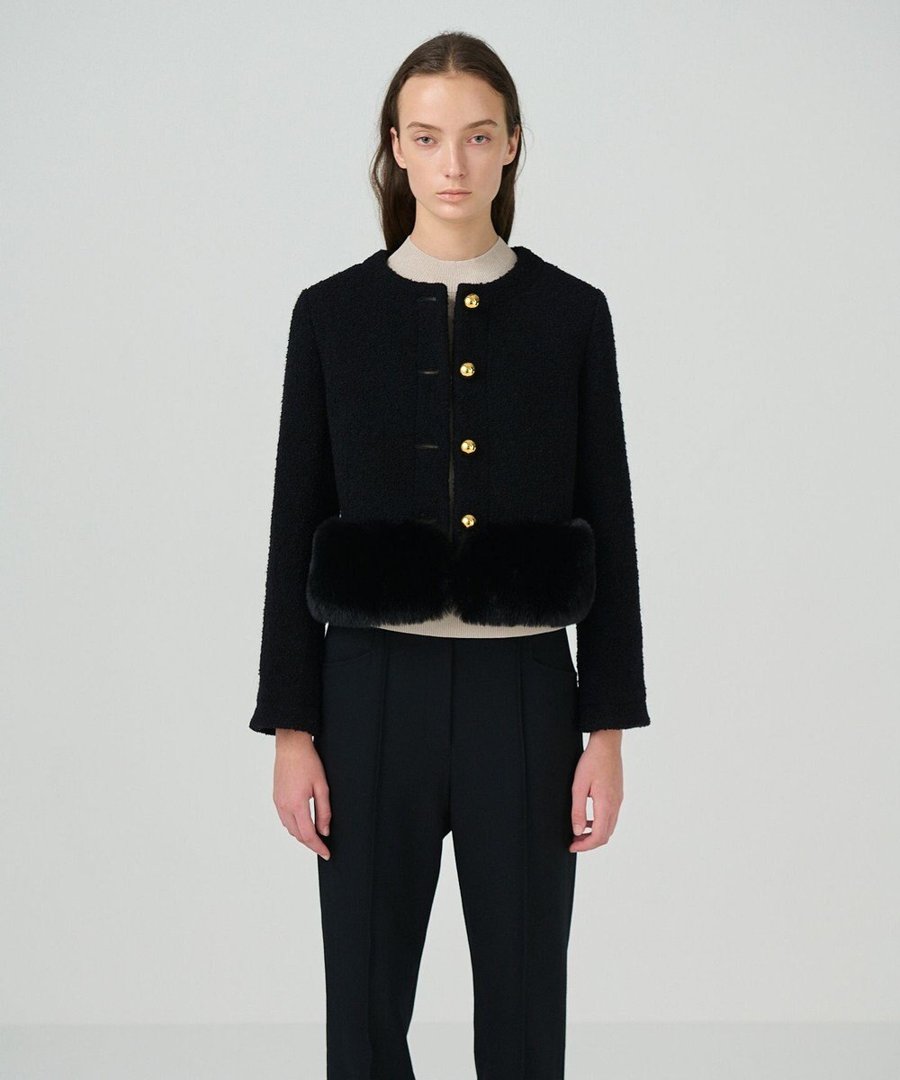 GRACE CONTINENTAL ツイードコンビジャケット 