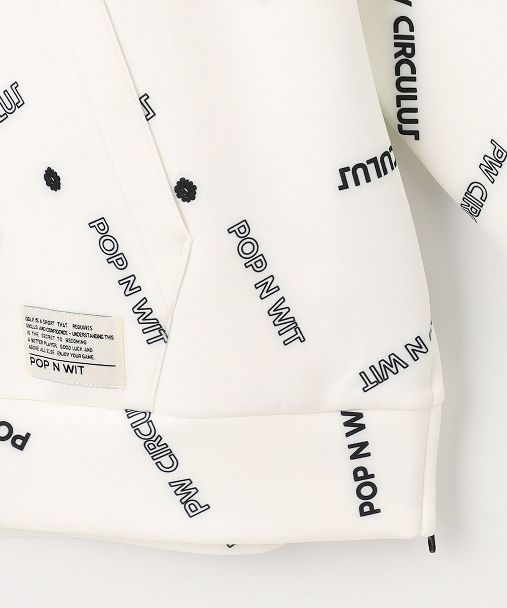 PW CIRCULUS 【 伸縮性あり 】【MEN】 LOGO  ネックウォーマー付フーディ 