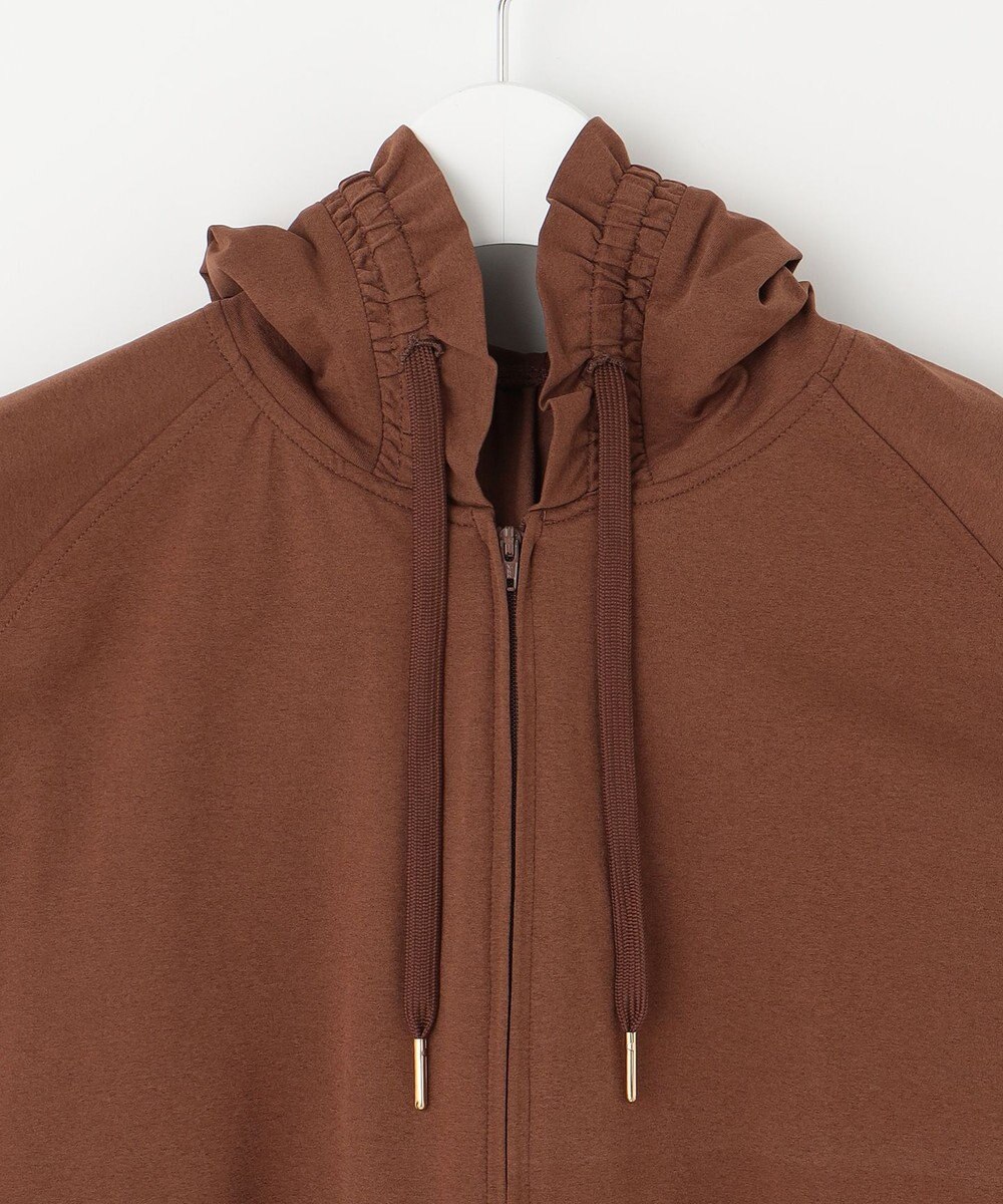 Feroux 【接触冷感・UVカット・吸水速乾】ラッシュガードフリル パーカー 