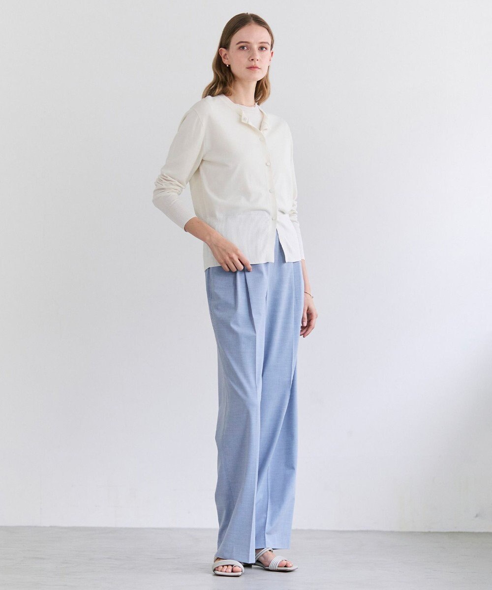 BEIGE， JULIE / コットンシルク クルーネックカーディガン 